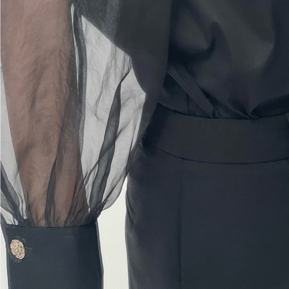 Zara, NWT, organza blouse, size Small, beautiful for holidays, fits oversized - Picture 1 of 3